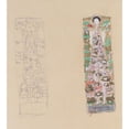 thumbnail image 2 of Gustav Klimt 20x22 Gold Ornate Framed and Double Matted Museum Art Print Titled - Two Designs for the Jewelry Sheet for Otto Wagner (1911), 2 of 4