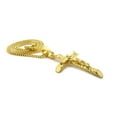 thumbnail image 4 of Crucifix Jesus on Rugged Cross Pendant with Chain Necklace - 2mm 24" Gold-Tone Box Chain, 4 of 4
