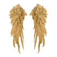 thumbnail image 2 of Apliques de alas de Ángel, apliques bordados, apliques de encaje para escote DIY, parches para decoración de ropa de vestido de noche, 2 uds. Oro, 2 of 8