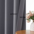 thumbnail image 4 of MKHILL Vela Charcoal Short Blackout Curtains 36 Inch 2 Panels, Room Darkening Thermal Insulated Rod Pocket Half Window Tier Curtains for Kitchen Sink Bathroom RV Camper, Each 30"W x 36"L, 4 of 10