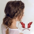 thumbnail image 2 of Unique Bargains 1 Pair Christmas Hair Clips Single Antlers Hairdo Clip for Christmas 1.97"x0.79"x4.72" Red, 2 of 6