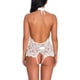 thumbnail image 5 of Lencería de mujer Mono de encaje sexy Ropa de dormir Body Ropa interior hueca, XXL, Blanco Yuarrent XX000097-19, 5 of 7