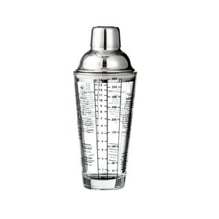 Etens Glass Cocktail Shaker w/ Measurements, Clear Martini Shaker 14oz w/  Recipes on Side – Etens Barware
