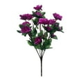 thumbnail image 2 of Artificial Camellia Flower Verdsylv 1 Piece Camellia Artificial Flower Stem - Realistic Floral Bouquet Decor for Home Table Centerpiece Wedding Party Decoration, Table Bouquet Decor, Dark Purple, 2 of 9