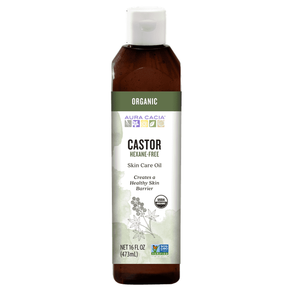 Aura Cacia Certified Organic Castor Skin Care Oil, 16 fl oz