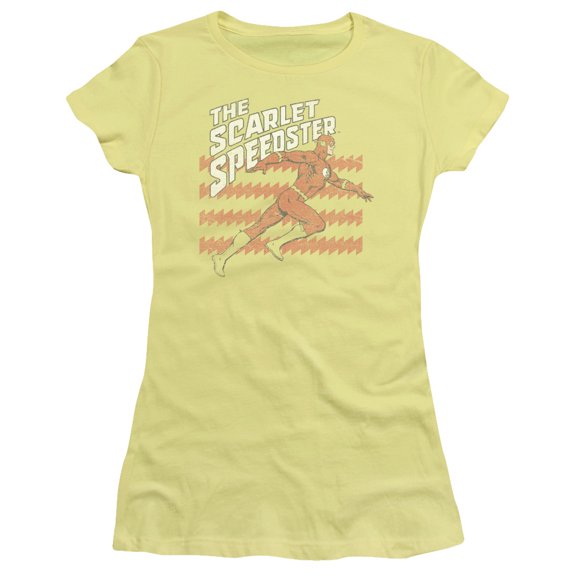 DC Comics Flash Scarlet Speedster S/S Junior Women's T-Shirt Sheer Banana