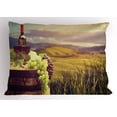 thumbnail image 1 of Wine Pillow Sham Italy Tuscany Landscape Rural Vineyard Autumn Harvest Grapes Drink Viticulture, Decorative Standard Queen Size Printed Pillowcase, 30 X 20 Inches, Green Black Brown, by Ambesonne, 1 of 2