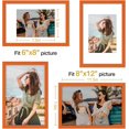 thumbnail image 3 of Vittanly 8x12 Picture Frame, Premium Material with Shatter Resistant Plexiglass, Display Pictures 6x8 with Mat or 8x12 without Mat, Photo Frame for Wall or Table Top Display, Orange, 1 Pack, 3 of 6