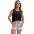 thumbnail image 6 of DARING DIVA Women's High Low Sleeveless Flowy Tank Top Athletic Yoga Workout Shirt S Black, 6 of 7