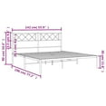 thumbnail image 3 of vidaXL Full Metal Bed Frames with Headboard, Under Bed Storage, Noise Free, White, No Mattress, 3 of 10