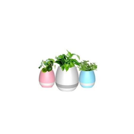 music flowerpot ,touch piano playing plant with led light bluetooth and wireless speaker for home or office rechargeable
