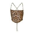 thumbnail image 5 of Douhoow Summer Women Tank Top Leopard Print Crop Top Backless Lace-up Vest Club Streetwear, 5 of 7