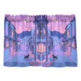 thumbnail image 7 of Yayeee Kitchen Curtains Tier Pair Light Filtering 27"x36" Rod Pocket Short Cafe Window Panel, Cat Walking in Street, 7 of 7