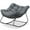 Gray, variant on Dovov Indoor Rocking Chair with Cushion, Oversized Papasan Rocker Chair Comfy Egg Chair Modern Lounge Seat Recliner Chair, Beige