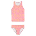 thumbnail image 3 of Miaoju Girls' Tankini Summer Rash Guard Bathing Suits Two Piece Cross Straps Swimsuit with Shorts 2-14 Years, 3 of 4