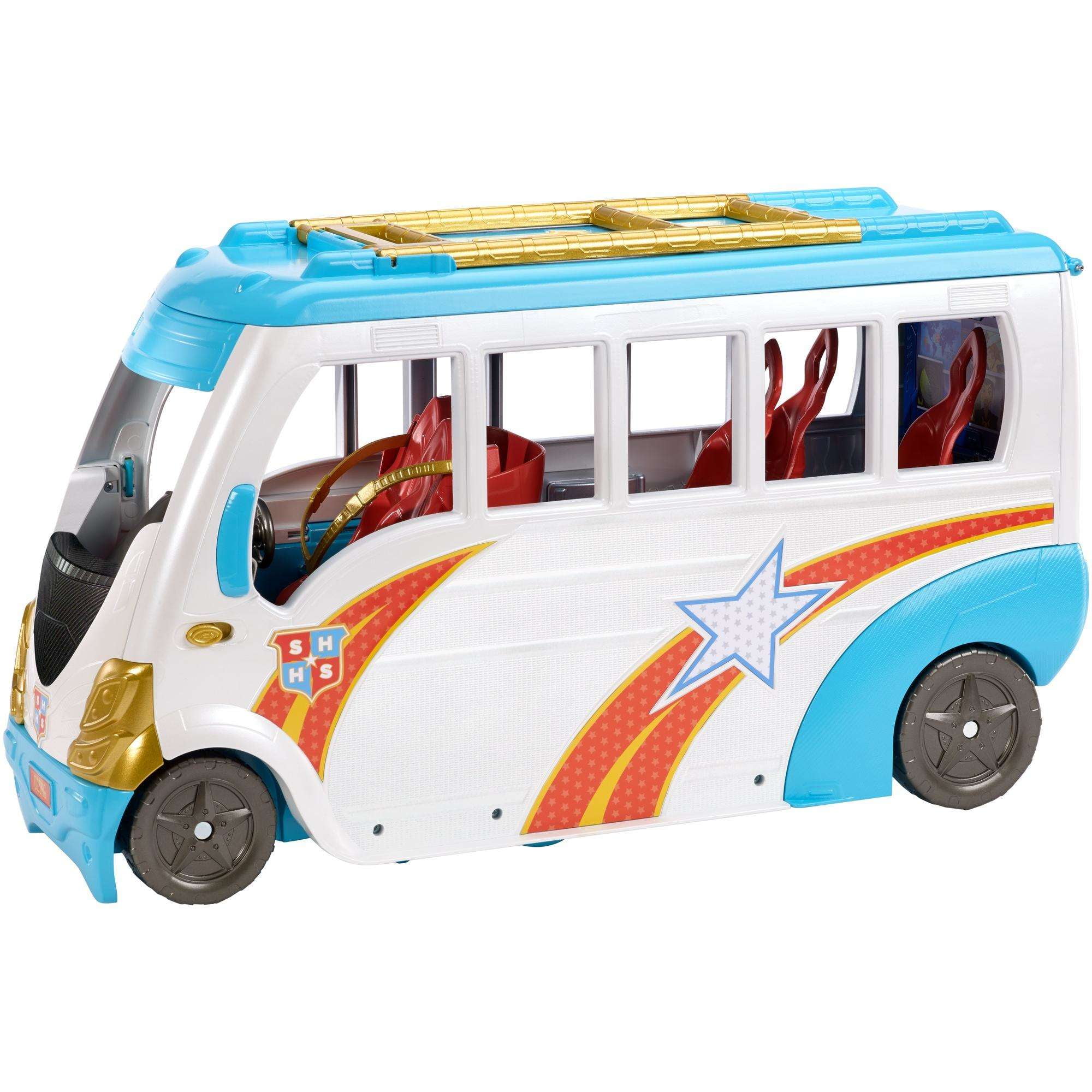 dc superhero girls bus