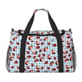 thumbnail image 1 of Balery Flowers and Lady Bugs Bolsa de Gimnasio para Mujeres, Bolsa de Viaje con Bolsillo Húmedo, Bolsa de Fin de Semana para Mujeres, Bolsa de Viaje Resistente al Agua, 1 of 7