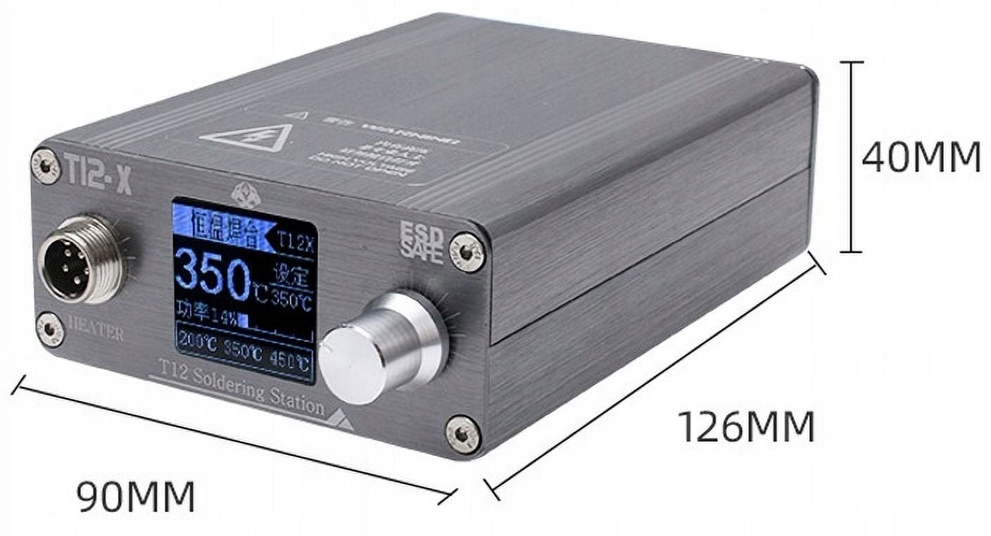 T12-X electric soldering iron with adjustable temperature for mobile phone repair, flying wire welding tool, soldering station