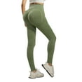 thumbnail image 2 of Womens Yoga Pants High Waist Lifting Seamless Long Length Leggings for Workout Yoga Leggings for Women Green2 M, 2 of 5