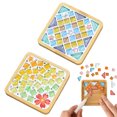 thumbnail image 1 of Kit de mosaico con posavasos de madera, suministros de paquete de material para manualidades de bricolaje para regalos de decoración hechos a mano de posavasos (2 juegos) MFZFUKR BST3009928-1, 1 of 6