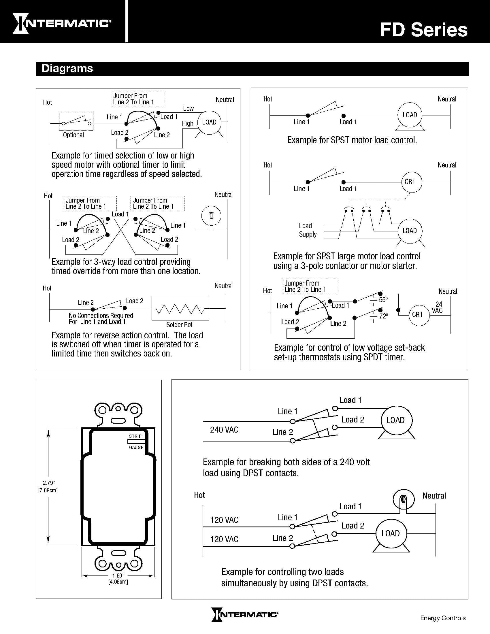 For Fans Lights Heaters Intermatic FD30MWC Spring Wound Timer ...