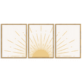 thumbnail image 4 of SHENIFY Boho Sun Wall Art Wood Canvas Framed Decor Nature Line Art Mid-Century Modern Prints Ready To Hang for Bedroom Living Room - 12x16in3pcs Neutral Framed, 4 of 6