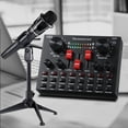 thumbnail image 2 of Graflsoa V8S Pro Audio Kit : Carte Son Universelle avec Micro à Condensateur, Connectivité BT, et 8 Modes de Son pour Spectacles, KTV et Enregistrement PC, 2 of 6