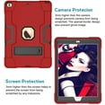 thumbnail image 2 of Cherrry Case for iPad 10.2 Inch Tablet,Hybrid Heavy Duty Shockproof Rugged High Impact Full-Boday Protective Case for Apple iPad 10.2 Inch 7th/8th Generation 2019/2020 Released(Red/Black), 2 of 7