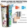 thumbnail image 3 of Pioneer Flower and Butterfly 10oz Tumblers Stainless Steel Tumbler with Lid and Straw,Vacuum Insulated Double Wall Travel Tumbler Cups with Cleaning Brush for Coffee, Tea, 3 of 4