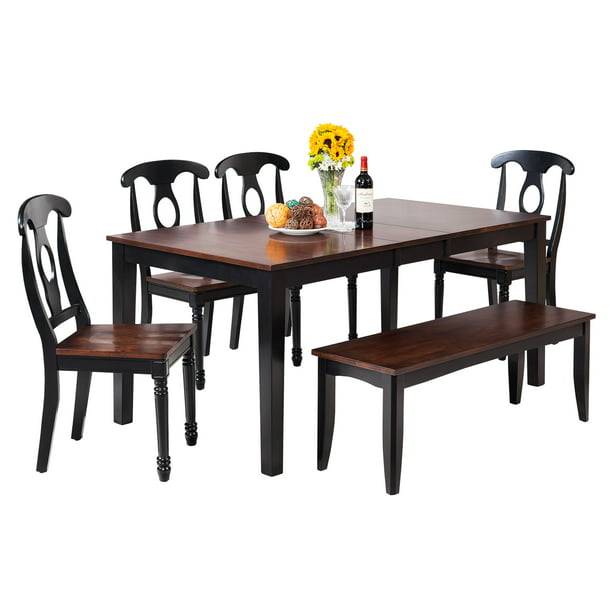 Boswell Dining Set Finish Distressed, Light Cherry Wood Dining Room Chairs Set Of 6