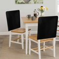 thumbnail image 5 of Pure Black Chair Back Covers, Removable Chair Covers for Dining Chairs Set of 4, Washable Chairs Slipcovers Back Seat Protector for Wedding Party 19"x20", 5 of 9