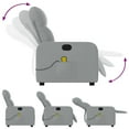 thumbnail image 3 of vidaXL Fauteuil Inclinable de Massage en Tissu Gris Clair, 3 of 5