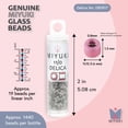 thumbnail image 3 of Miyuki Delica Seed Beads – Size 11/0 (1.6 mm), DB1817, Dyed Smoke Gray Silk Satin, 7.2 g, Approx. 1440 Beads, 3 of 7