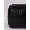 thumbnail image 3 of BBH Homes Handmade Black Leather Sqaure 14x14x14 Pouf Ottoman WABBBACPF0008, 3 of 6