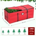 thumbnail image 2 of Christmas Tree Storage Bag, Fits Up to 9 Ft Artificial Christmas Tree with Buckle Straps & Dual Zippers & Handles, 600D PVC Durable Waterproof Material ,Red, 2 of 8