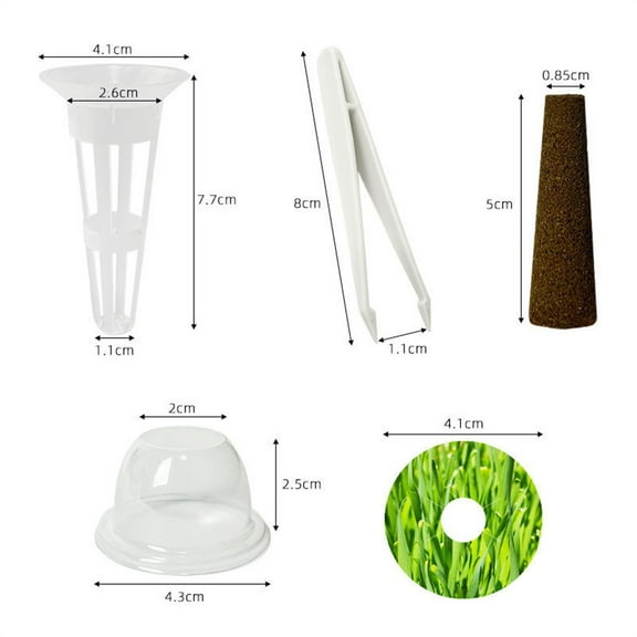 Hydroponic Salad Vegetable Growing Kit | Lettuce & Spinach SeedsStarter Set | Compatible with All Hydroponics Systems | Includes Germinating Covers & Planting Baskets