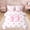 Pink D, variant on Erosebridal Pink Bow Heart Letter G Bedding Comforter Set, Cartoon Love Heart Queen Bedding Sets for Girls, Pink Reversible, 7pcs