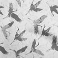 thumbnail image 1 of oneOone Velvet Light Gray Fabric Asian Japanese Bird Fabric For Sewing Printed Craft Fabric By The Yard 58 Inch Wide, 1 of 5