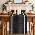 thumbnail image 2 of Black Striped Table Runner 36 Inches Long, Kitchen Dining Table Decoration, Farmhouse Modern Vertical Lines Coffee Tablerunner Dress Scarves Farmhouse Décor for Party, Holiday, 13 x 36, 2 of 9