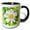 Black/White, variant on 3drose, Radiant White Daisy, 11oz Two-tone Black Mug