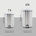 thumbnail image 4 of Set Botes de Basura 7 y 12 Litros Acero Inox C/Pedal Cocina ColorHome COLORBIN7, COLORBIN12, 4 of 7