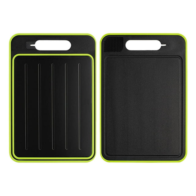Cooking Utensils 4 In 1 Defrosting Tray with Chopping Board Grater Sharpener and Integrated Defrosting for Quick Thawing and -Tool Kitchen Station