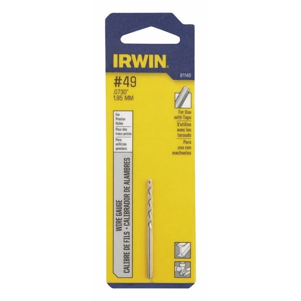 Broca de calibre de alambre IRWIN High Speed Steel 49 2 pulgadas