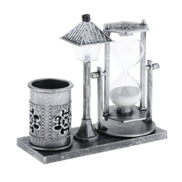1 Minute Hourglass Sand Timer, Vintage White Sand Clock, 1 Min, Unique Glass Rotating Sandglass for Home, Office Decoration B