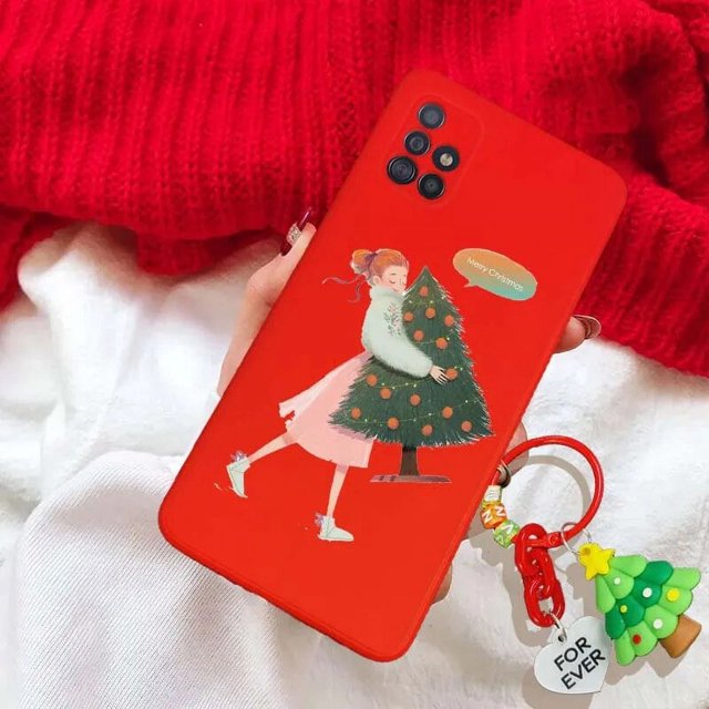 Reindeer 3D Christmas Santa Claus Tree Hat Case For iPhone 7 8 Plus 6 6S Plus Snowman 3D Key Chain Tpu Phone Cover