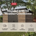 thumbnail image 3 of Keter Signature 11x7 ft. Durable Resin Outdoor Storage Shed With Heavy Duty Floor and Locking Door, Walnut, 3 of 21