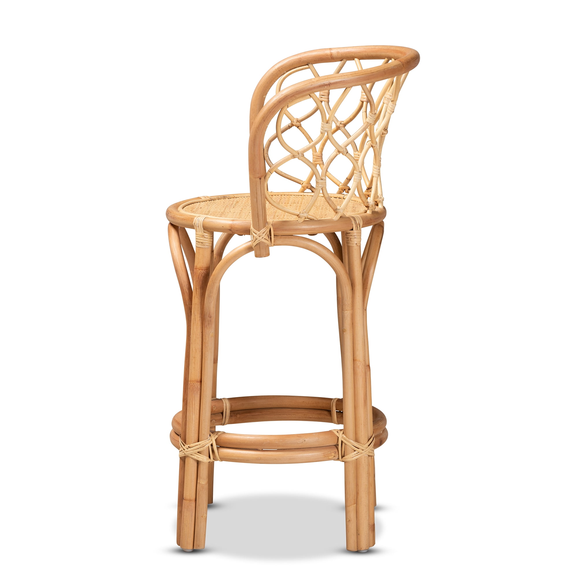 bali & pari Diana Rattan BOHO Counter Stool, Natural