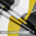 thumbnail image 4 of Black and Yellow Shower Curtain, Abstract Modern Grey and Yellow Bathroom Decor Accessories, Waffle Weave Textured Fabric Shower Curtain Set with Hooks, 72x72, 4 of 6