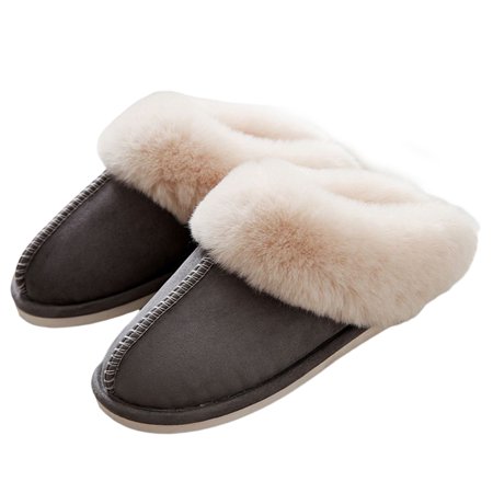 

Womens Slipper Memory Foam Fluffy Soft Warm Slip On House Slippers Anti-Skid Cozy Plush for Indoor Outdoor