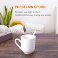 thumbnail image 4 of 5PCS White Porcelain Egg Spoons Ceramic Spoons Coffee Spoon Dessert Spoon Mocha Dip Serving Spoon, 4 of 9